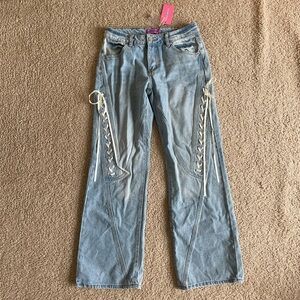 Edikted NWT ribbon jeans